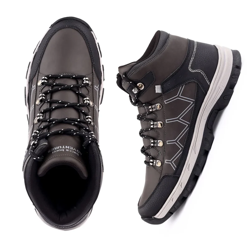 Bacca Bucci Grey Wild Track Waterproof Ankle Boots for Hiking for Men | Best Price UAE